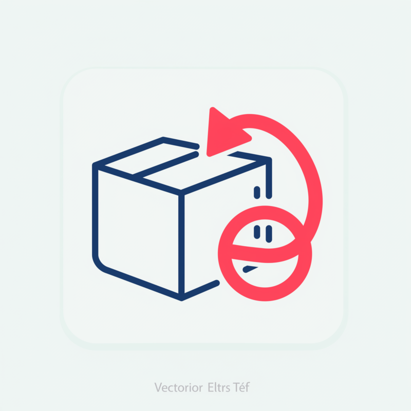 Icon showing product returns and warranty policy at iPeer