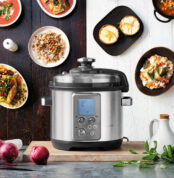 Breville Fast Slow Pro multi cooker LCD display close-up