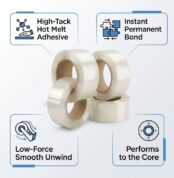 Carton sealing tape being used to seal a shipping box